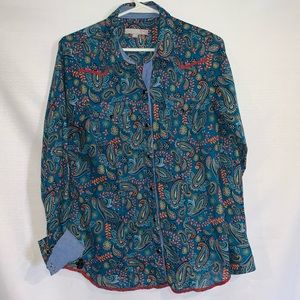 Tin Haul Cowgirl paisley print button up
